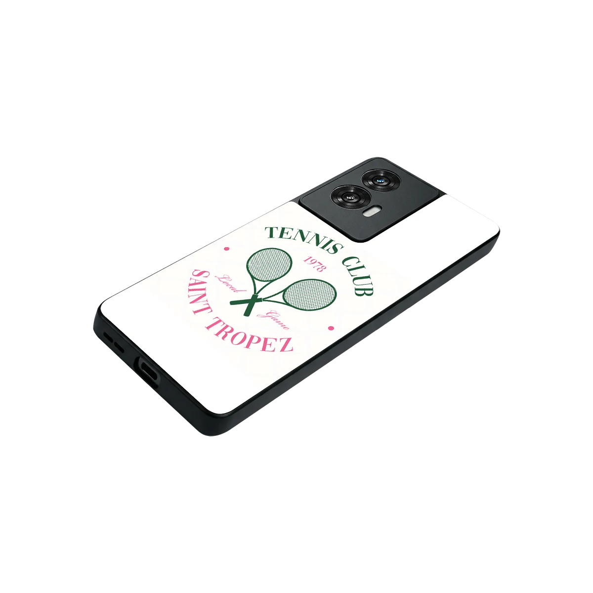 Tennis Club stylish phone case for motorola edge 50 fusion | glossy glass and slim fit