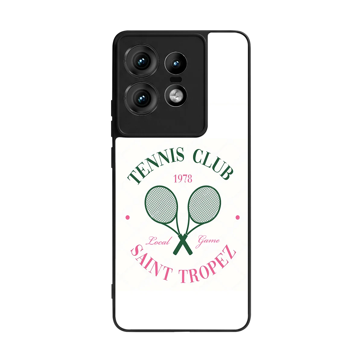 Tennis Club back phone cover | glass case for motorola edge 50 pro