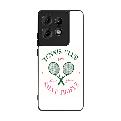Tennis Club back phone cover | glass case for motorola edge 50 pro
