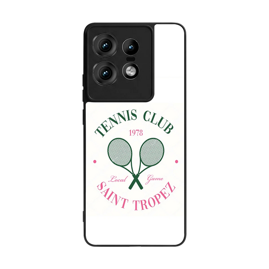 Tennis Club back phone cover | glass case for motorola edge 50 pro