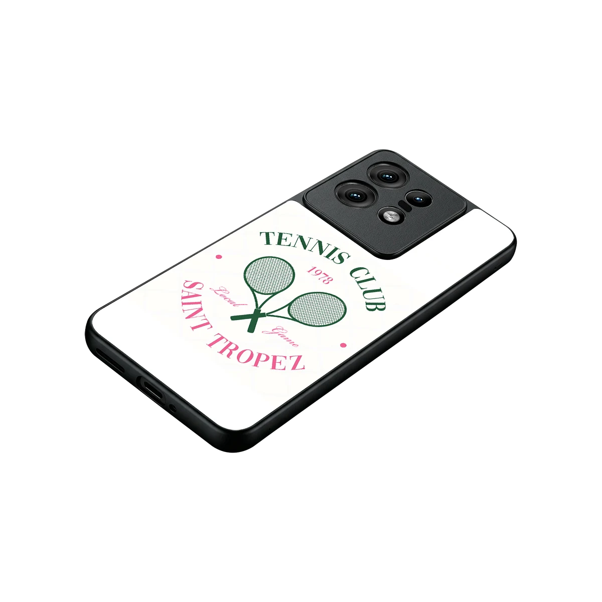 Tennis Club stylish phone case for motorola edge 50 pro | glossy glass and slim fit