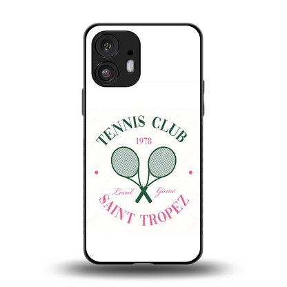 Tennis Club back phone cover | glass case for nothing phone 2