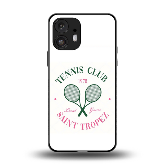 Tennis Club back phone cover | glass case for nothing phone 2