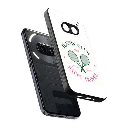 Tennis Club sleek nothing phone 2a cover with tempered glass back and TPU edges