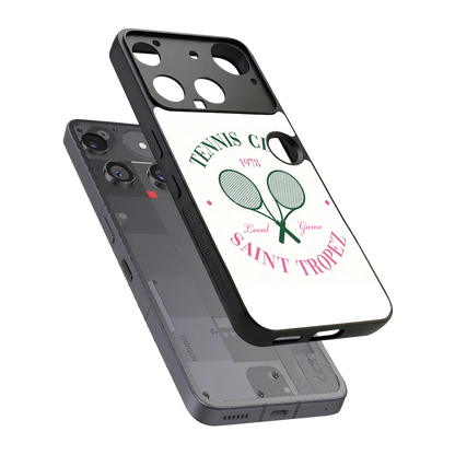 Tennis Club sleek nothing phone 3 cover with tempered glass back and TPU edges