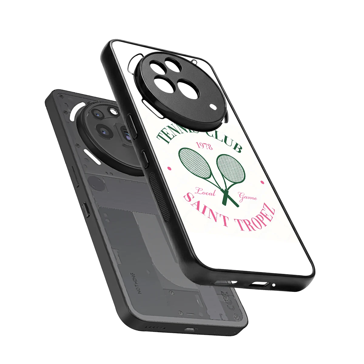 Tennis Club sleek nothing phone 3a pro cover with tempered glass back and TPU edges