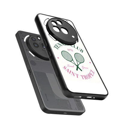 Tennis Club sleek nothing phone 3a pro cover with tempered glass back and TPU edges