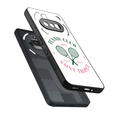 Tennis Club sleek nothing phone 3a cover with tempered glass back and TPU edges