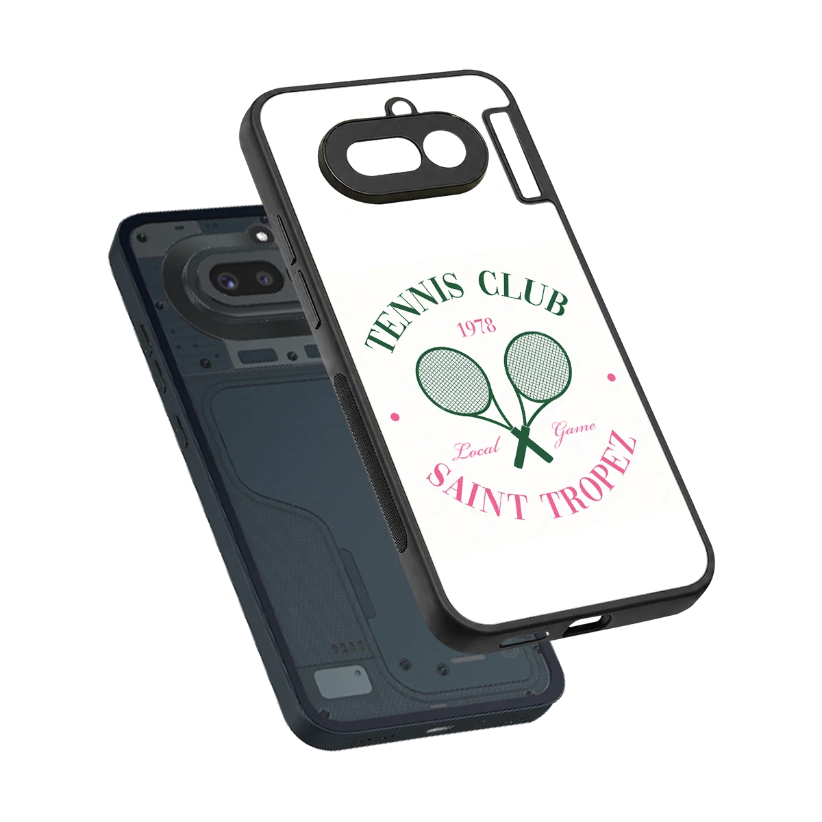 Tennis Club sleek nothing phone 4a cover with tempered glass back and TPU edges