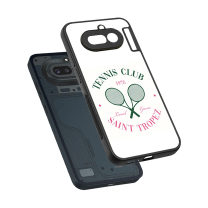 Tennis Club sleek nothing phone 4a cover with tempered glass back and TPU edges