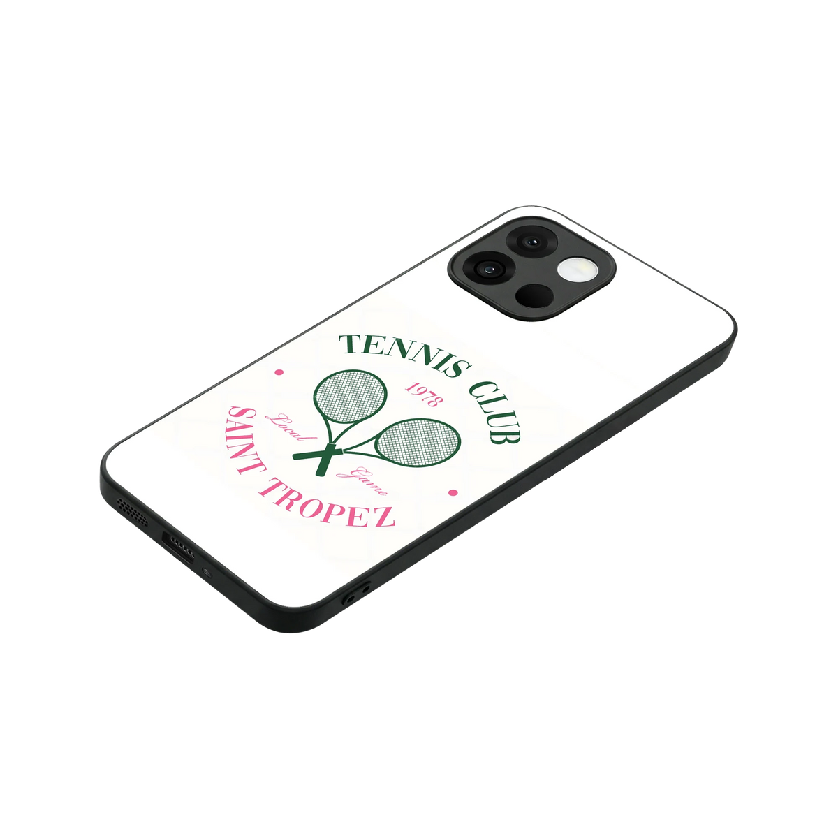 Tennis Club stylish phone case for oneplus 13s | glossy glass and slim fit