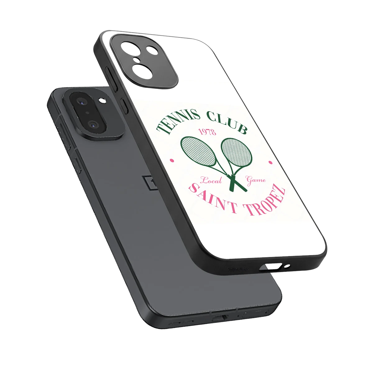 Tennis Club sleek oneplus 15r cover with tempered glass back and TPU edges