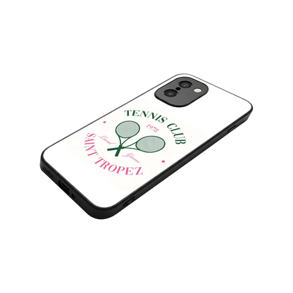 Tennis Club stylish phone case for oneplus 15r | glossy glass and slim fit