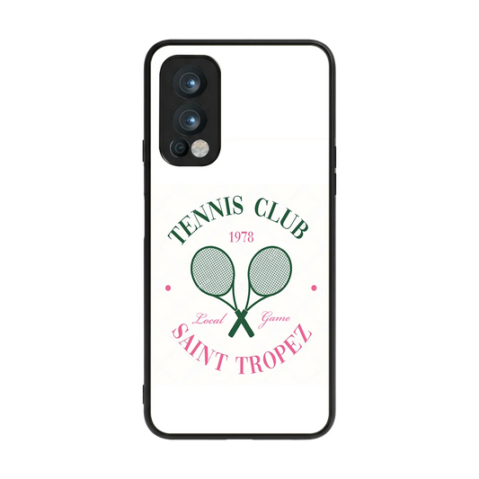 Tennis Club back phone cover | glass case for oneplus nord 2