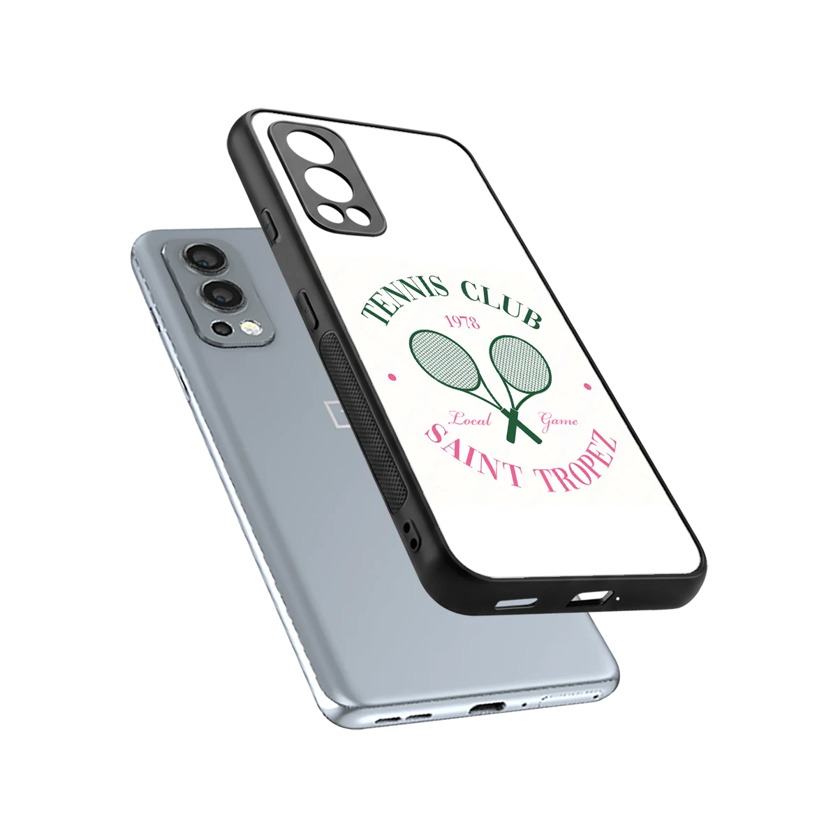 Tennis Club sleek oneplus nord 2 cover with tempered glass back and TPU edges