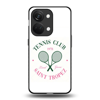 Tennis Club back phone cover | glass case for oneplus nord 3