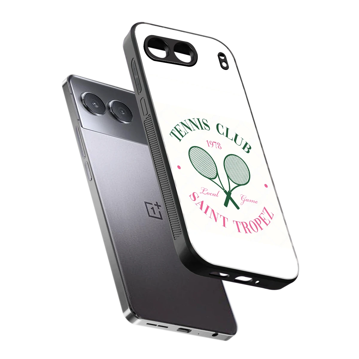 Tennis Club sleek oneplus nord 4 cover with tempered glass back and TPU edges
