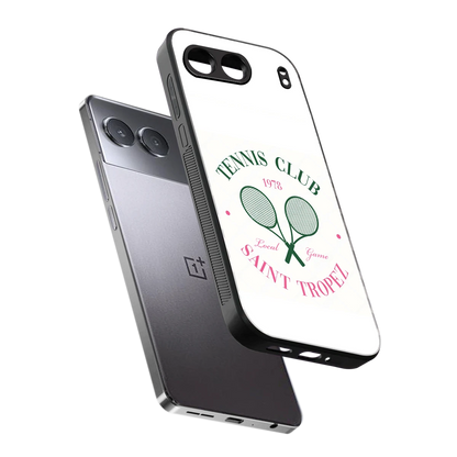 Tennis Club sleek oneplus nord 4 cover with tempered glass back and TPU edges