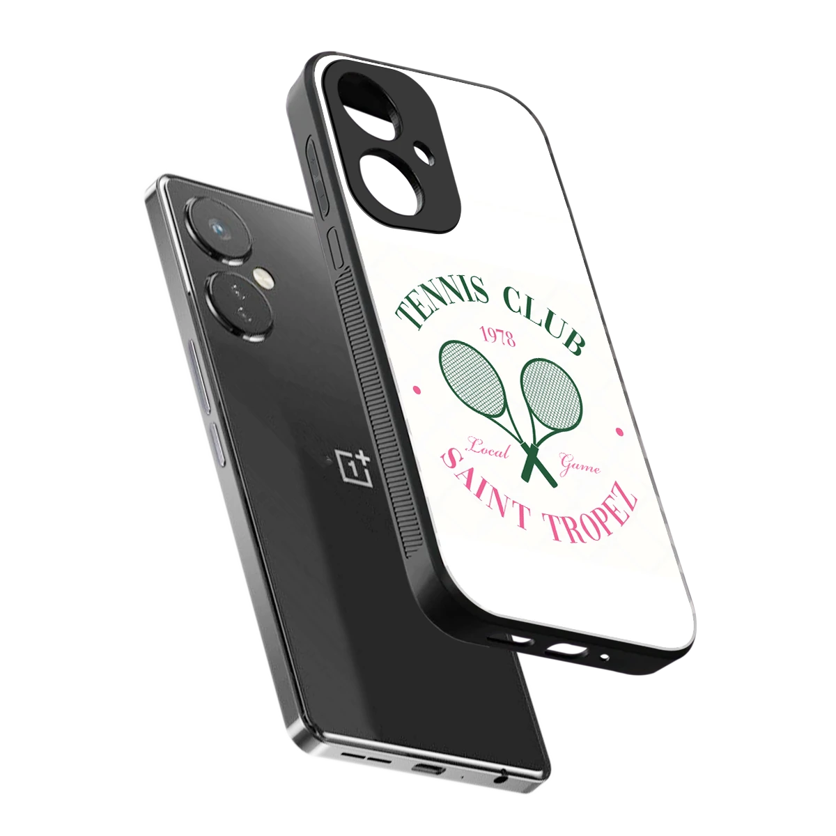 Tennis Club sleek oneplus nord ce 3 cover with tempered glass back and TPU edges