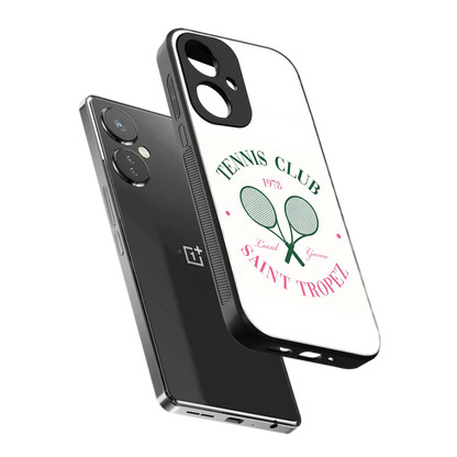 Tennis Club sleek oneplus nord ce 3 cover with tempered glass back and TPU edges