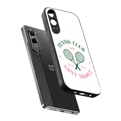 Tennis Club sleek oneplus nord ce 4 lite cover with tempered glass back and TPU edges