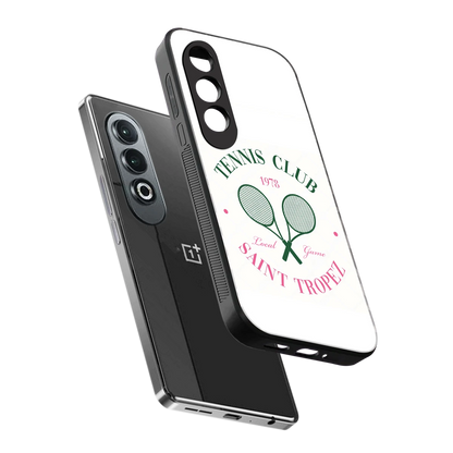 Tennis Club sleek oneplus nord ce 4 cover with tempered glass back and TPU edges