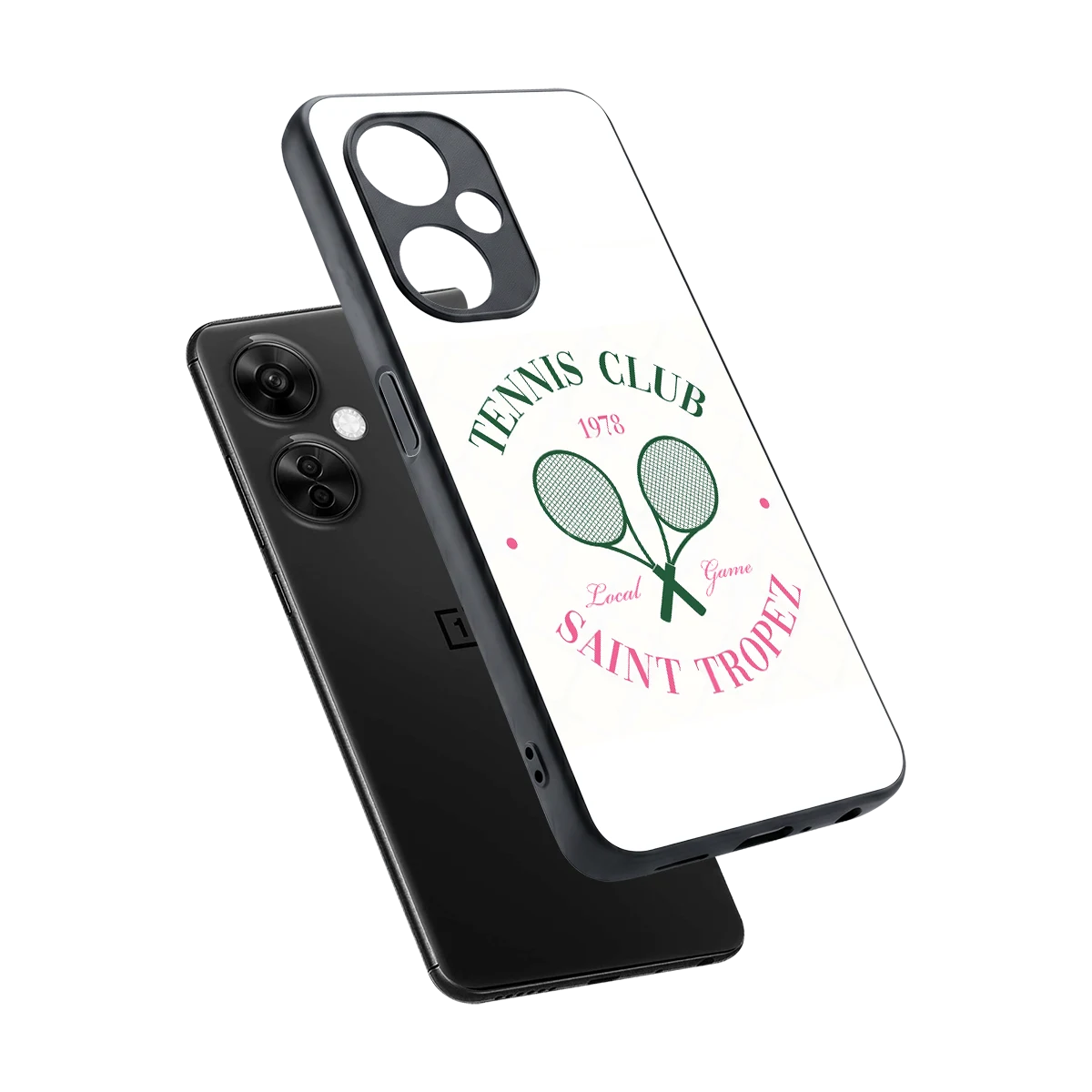 Tennis Club sleek oneplus nord ce 3 lite cover with tempered glass back and TPU edges