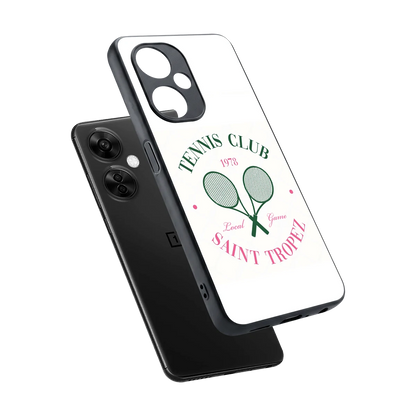 Tennis Club sleek oneplus nord ce 3 lite cover with tempered glass back and TPU edges