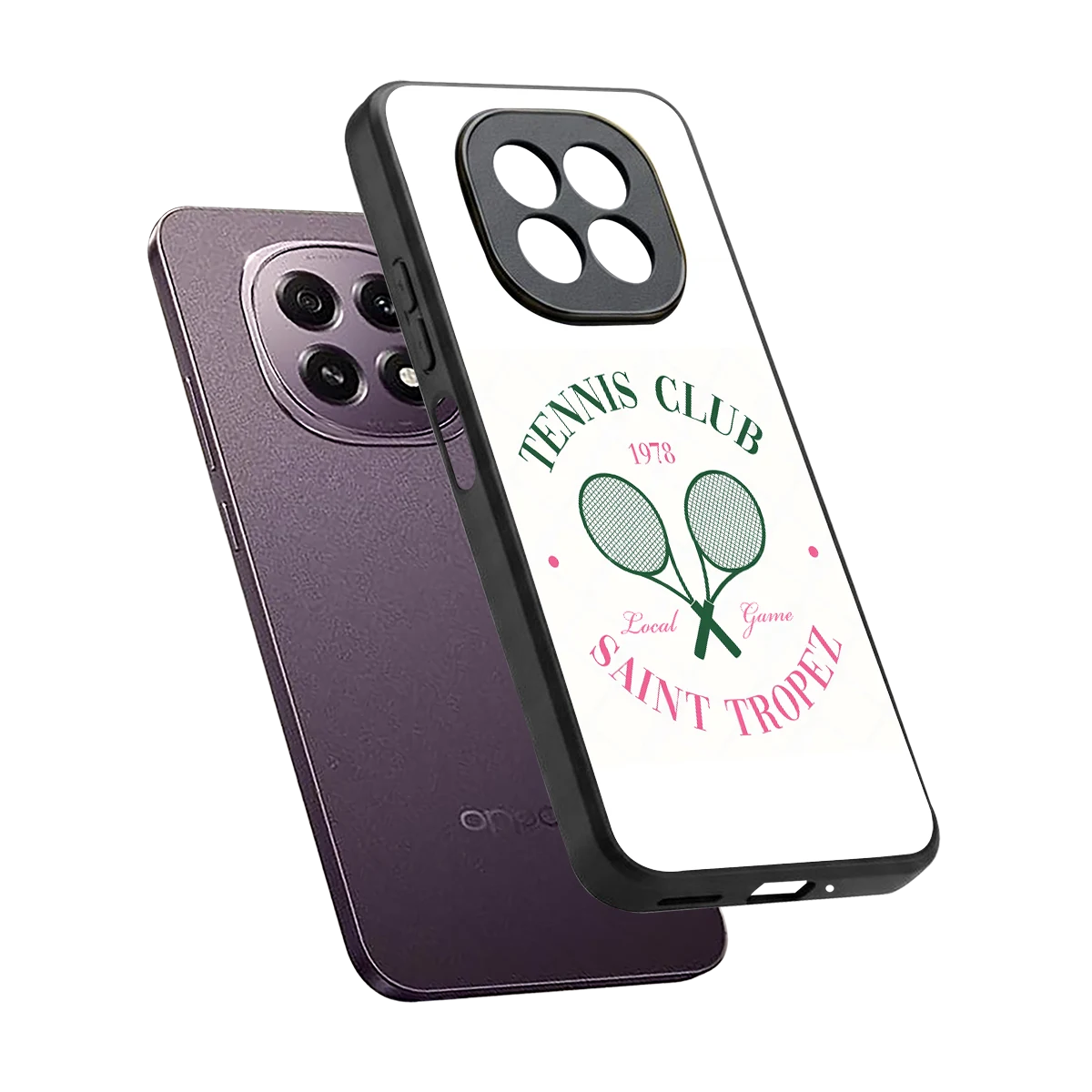 Tennis Club sleek oppo f29 5g cover with tempered glass back and TPU edges