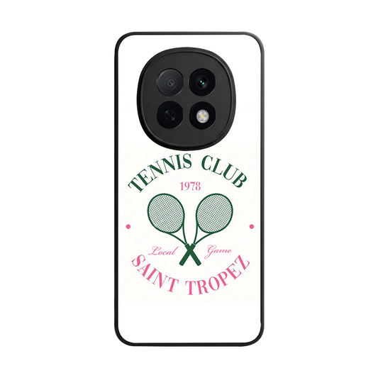 Tennis Club back phone cover | glass case for oppo f29 pro 5g