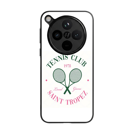 Tennis Club back phone cover | glass case for oppo find x8