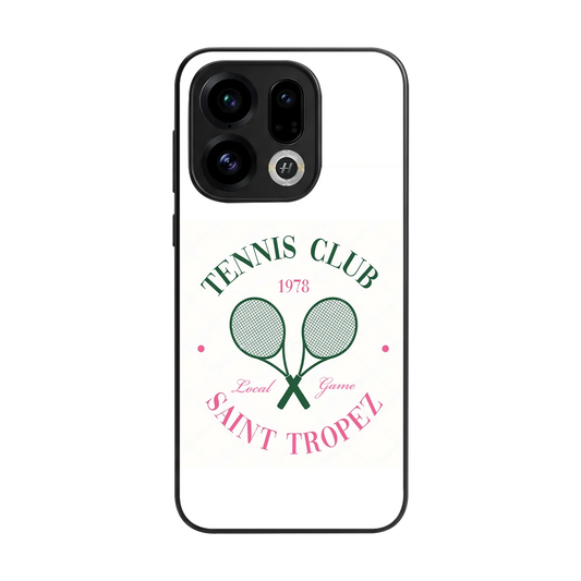 Tennis Club back phone cover | glass case for oppo find x9