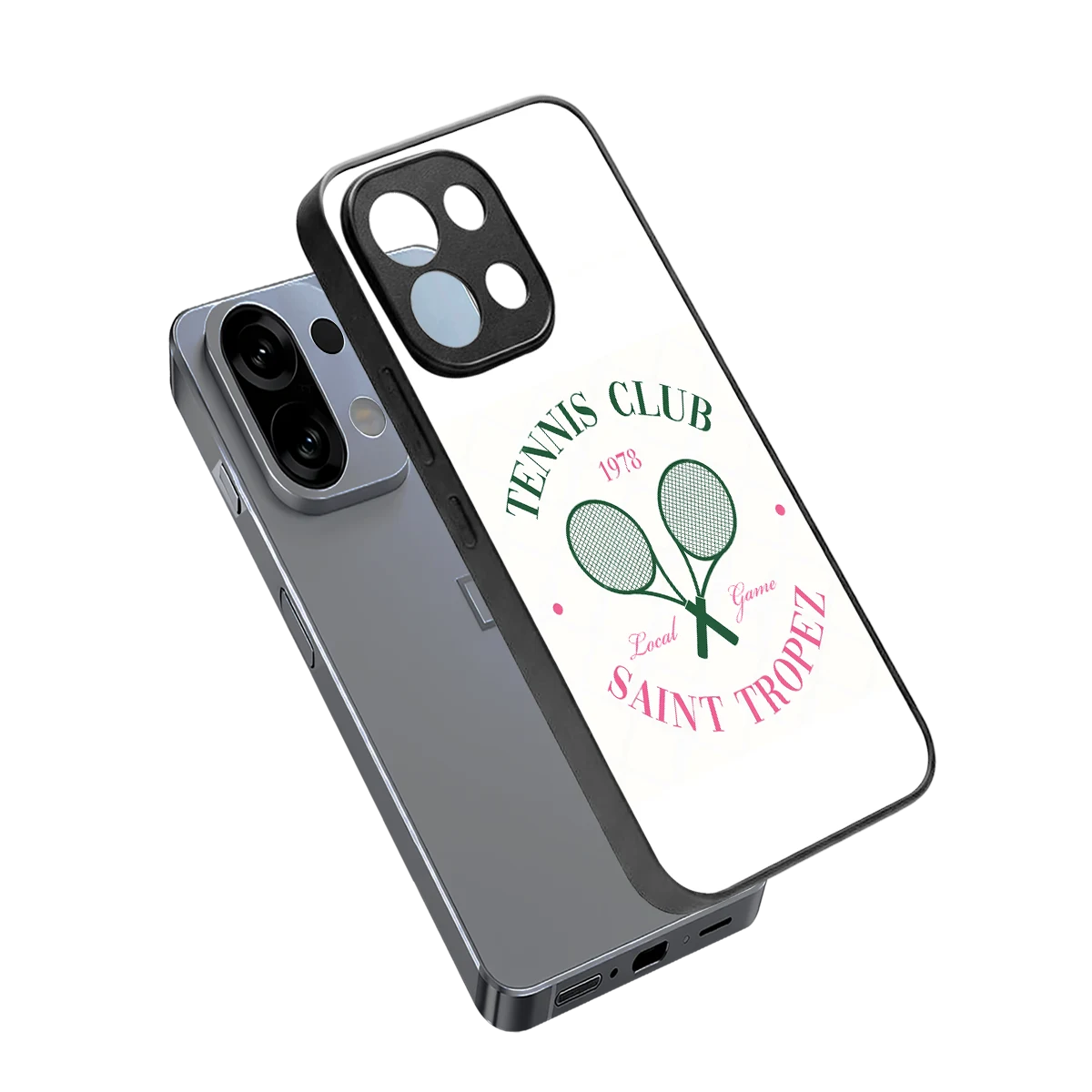 Tennis Club sleek oppo k13 5g cover with tempered glass back and TPU edges