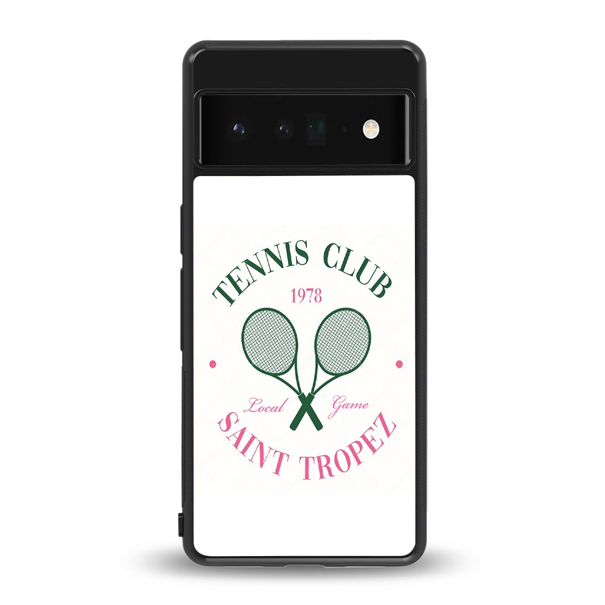 Tennis Club back phone cover | glass case for google pixel 6 pro