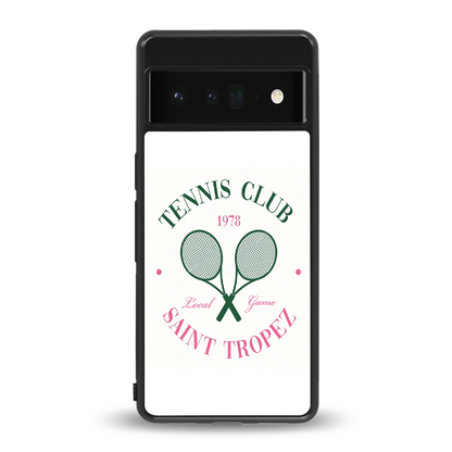 Tennis Club back phone cover | glass case for google pixel 6 pro