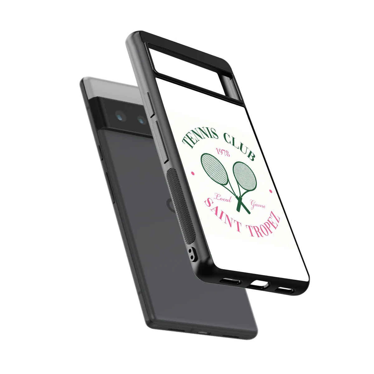 Tennis Club sleek google pixel 6 pro cover with tempered glass back and TPU edges