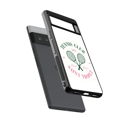 Tennis Club sleek google pixel 6 pro cover with tempered glass back and TPU edges