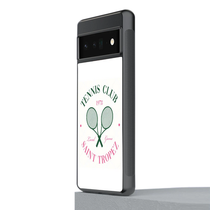 Tennis Club stylish phone case for google pixel 6 pro | glossy glass and slim fit