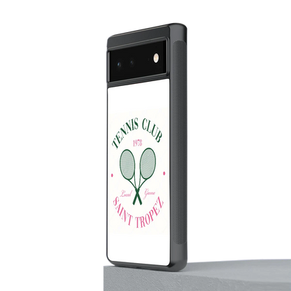 Tennis Club stylish phone case for google pixel 6a | glossy glass and slim fit