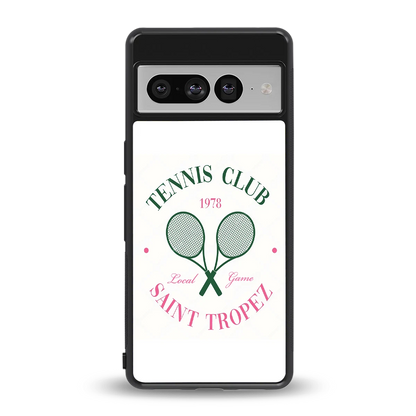 Tennis Club back phone cover | glass case for google pixel 7 pro