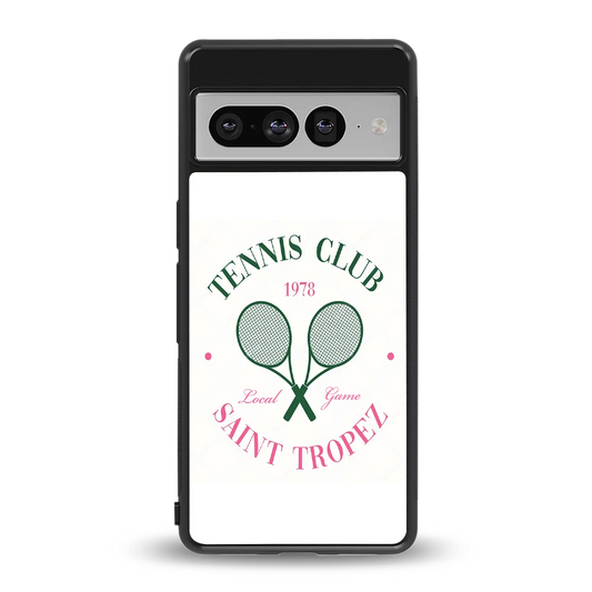 Tennis Club back phone cover | glass case for google pixel 7 pro