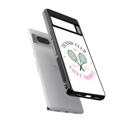 Tennis Club sleek google pixel 7 pro cover with tempered glass back and TPU edges