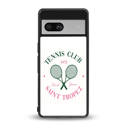 Tennis Club back phone cover | glass case for google pixel 7a