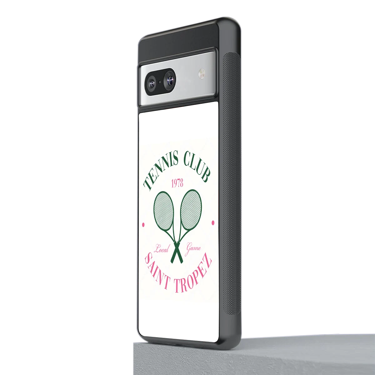 Tennis Club stylish phone case for google pixel 7a | glossy glass and slim fit