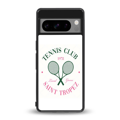 Tennis Club back phone cover | glass case for google pixel 8 pro