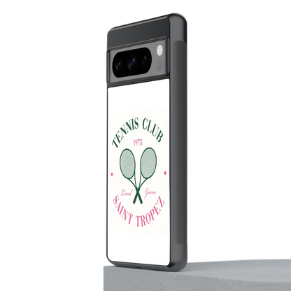 Tennis Club stylish phone case for google pixel 8 pro | glossy glass and slim fit