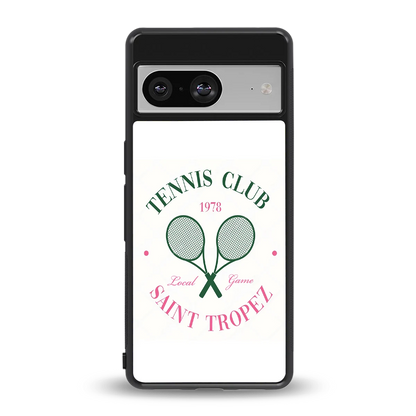 Tennis Club back phone cover | glass case for google pixel 8