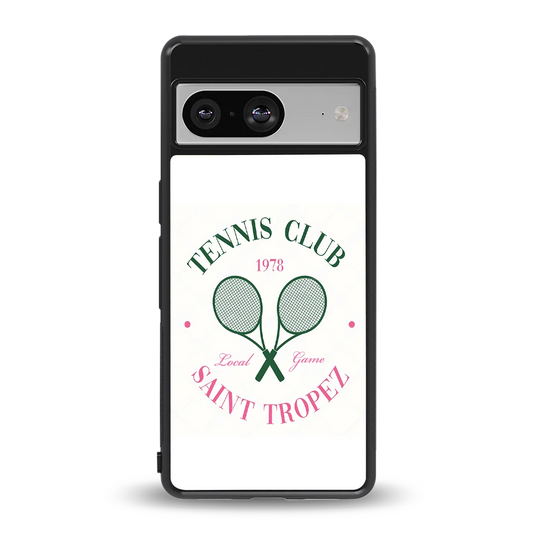 Tennis Club back phone cover | glass case for google pixel 8