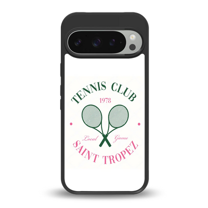 Tennis Club back phone cover | glass case for google pixel 9 pro xl