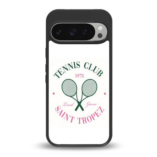 Tennis Club back phone cover | glass case for google pixel 9 pro xl